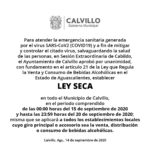 Aprobó el Ayuntamiento de Calvillo Ley Seca del 15 al 20 de septiembre