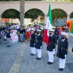 🇲🇽✅🪖El Gobierno de Calvillo realizó este martes en la Plaza Hidalgo, un acto cívico para conmemorar el 270 Aniversario del Natalicio del Padre de la Patria, Miguel Hidalgo.