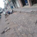 El Gobierno de Calvillo a través de la Secretaría de Obras Públicas, realizó trabajos de rehabilitación en el adoquín de la calle Galeana
